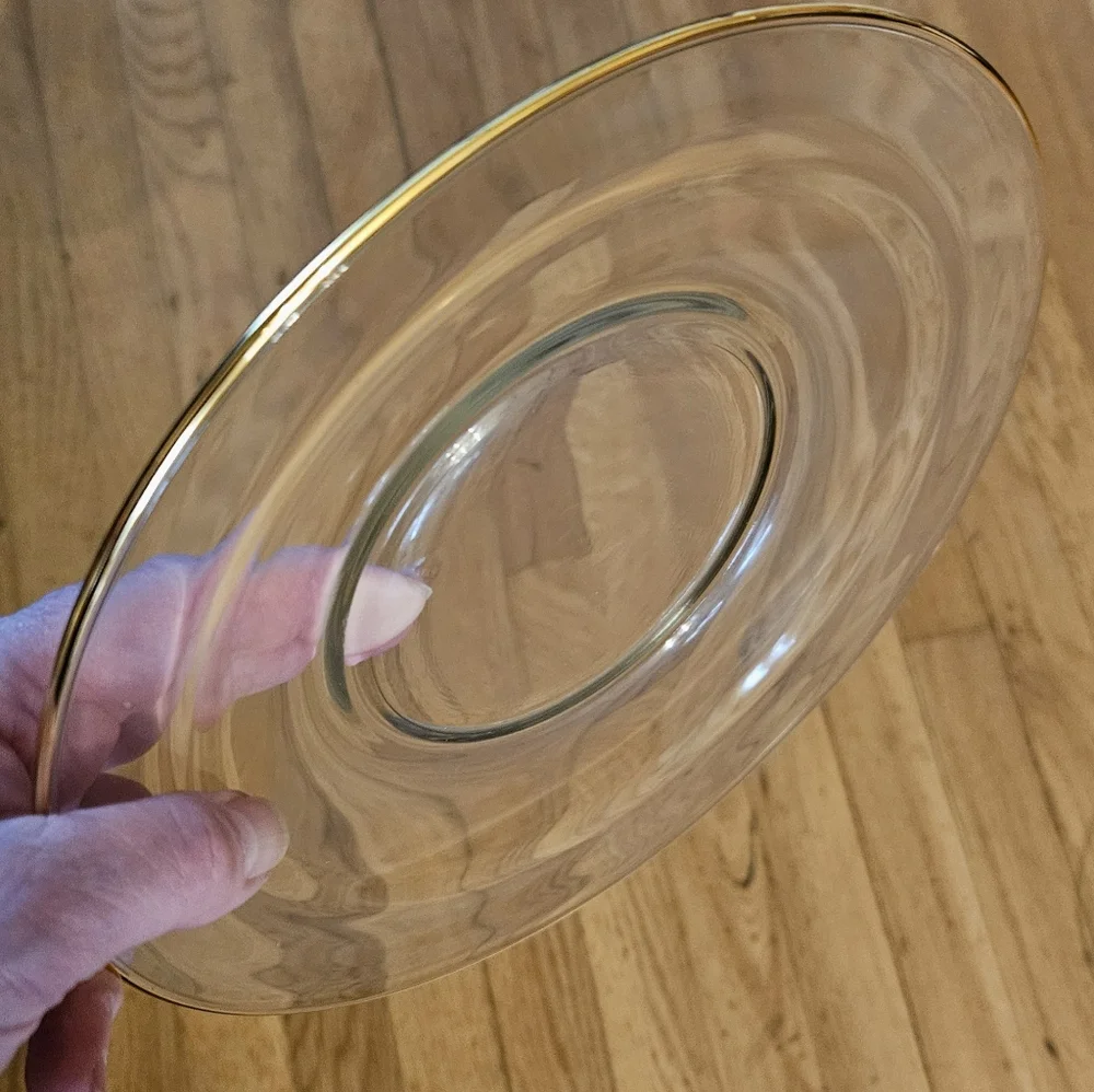 *Mansfield by Tiffin-Franciscan  Luncheon Plates w/24k Gold Trim Set Of 6